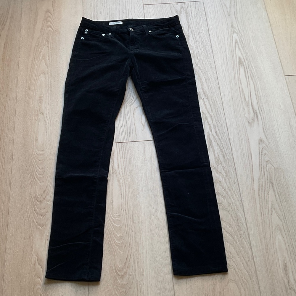 AG the ballad Women's Black corduroy velvet Jeans sz27